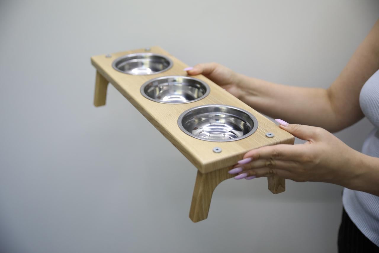Підставка на ніжках HappyPaw 3 49х16,5х11 см для годівлі котиків та маленьких порід собак (MD-5.3)