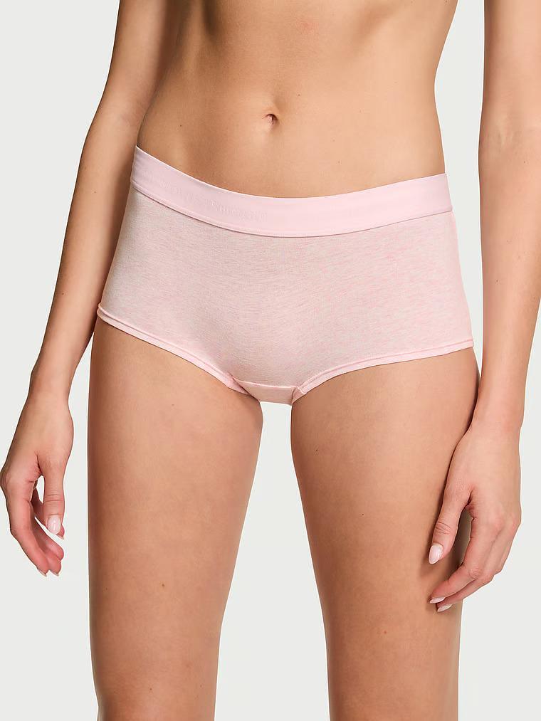 Трусики Victoria’s Secret Logo Cotton Boyshort Panty S Розовый (26895561)