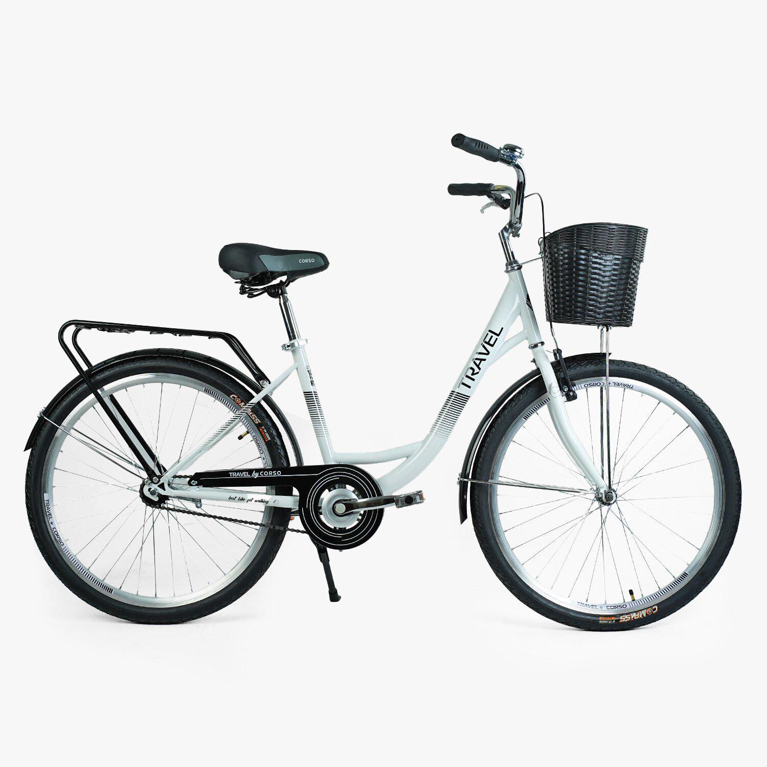 Велосипед Corso 26" Travel 2024 Черно-белый (TR-7302) - фото 1 Велосипед Corso 26" Travel 2024 Черно-белый (TR-7302) - фото 1