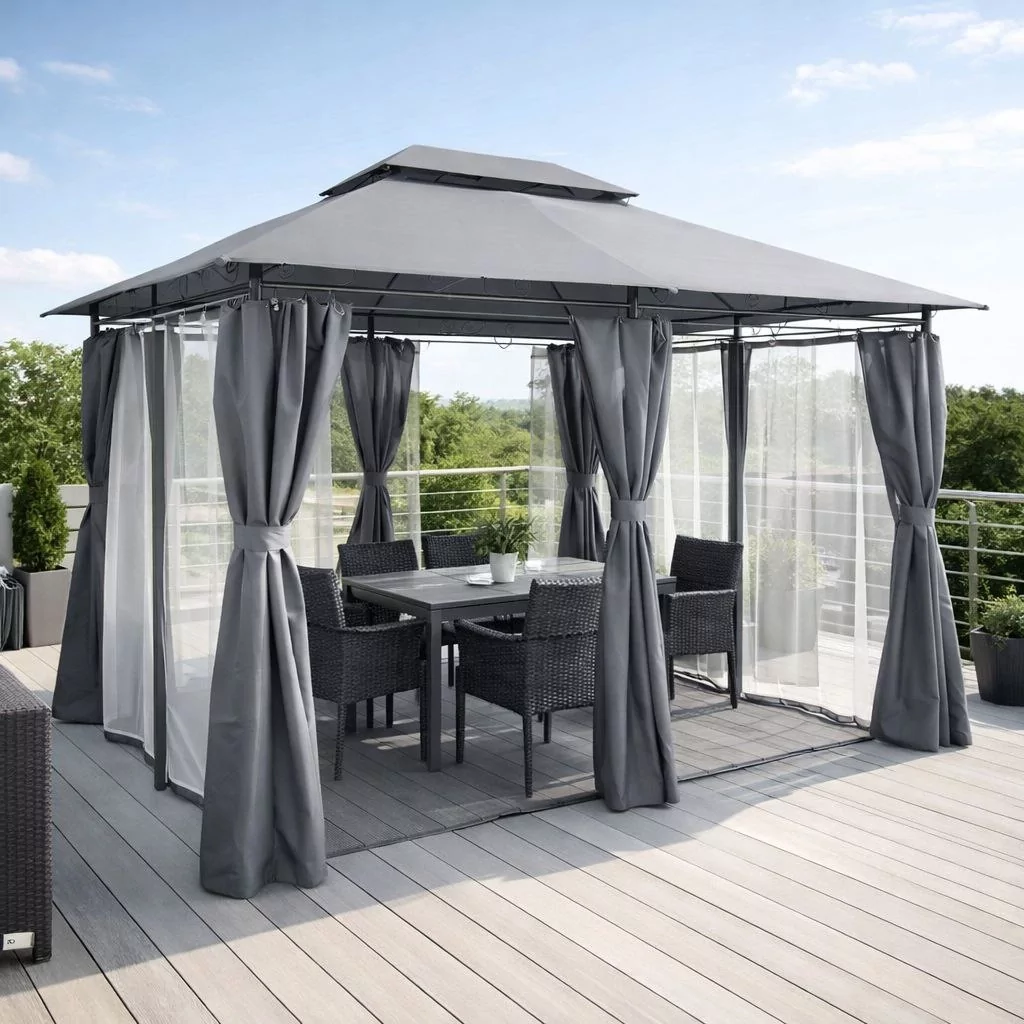 Павильон садовый GardenLine Totem с москитной сеткой Grey (15417601)