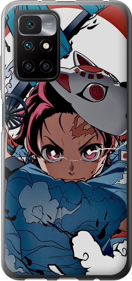 Чехол на Xiaomi Redmi 10 Танджиро Камадо (5574u-2488-42517)