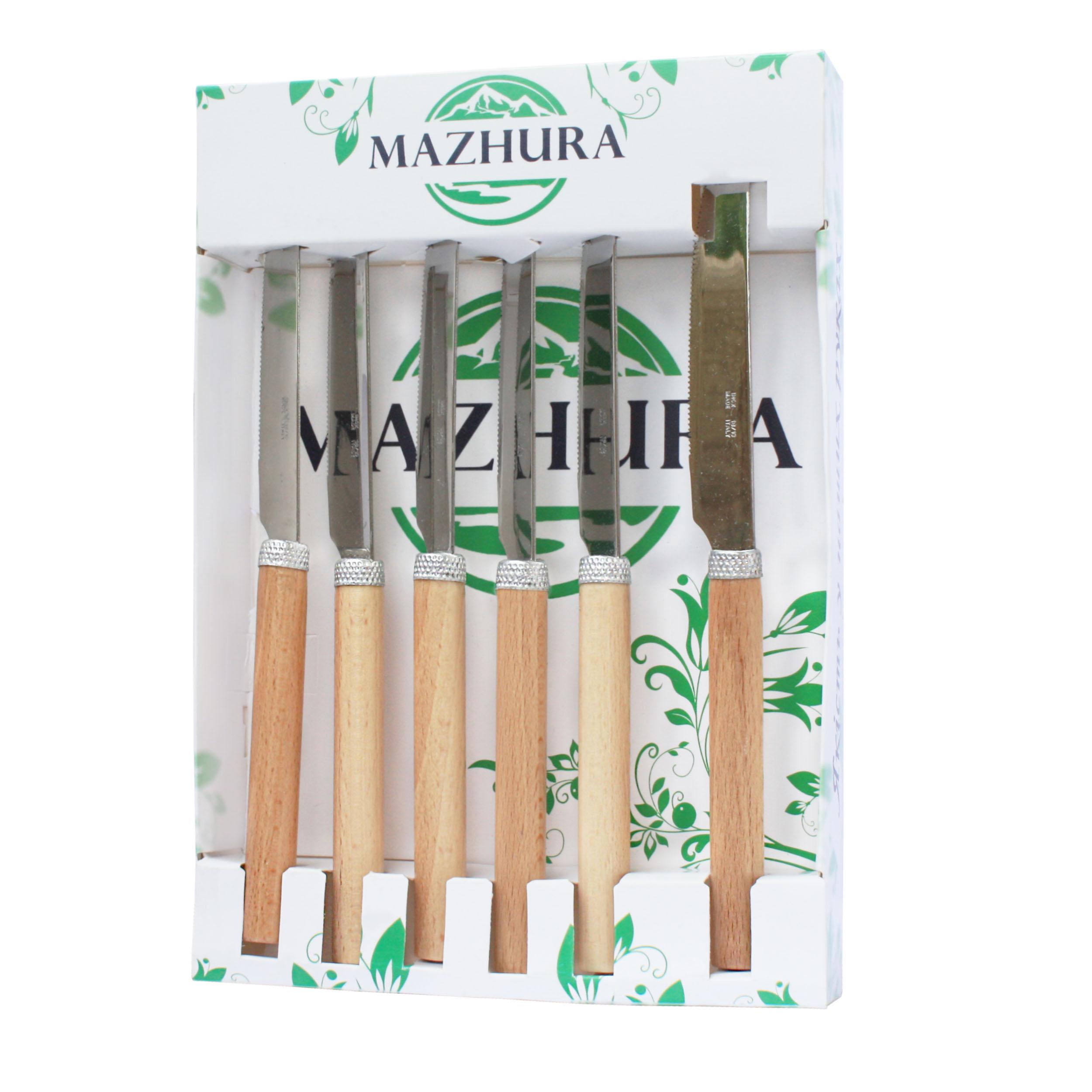 Набор ножей Mazhura Beech wood 6 приборов (mz505669)