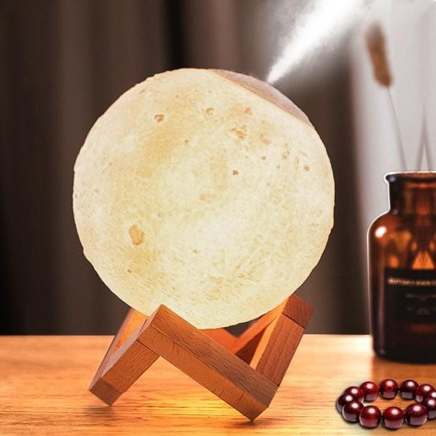 Настольный светильник Moon Lamp 3D с увлажнителем RGB 15 см - фото 3