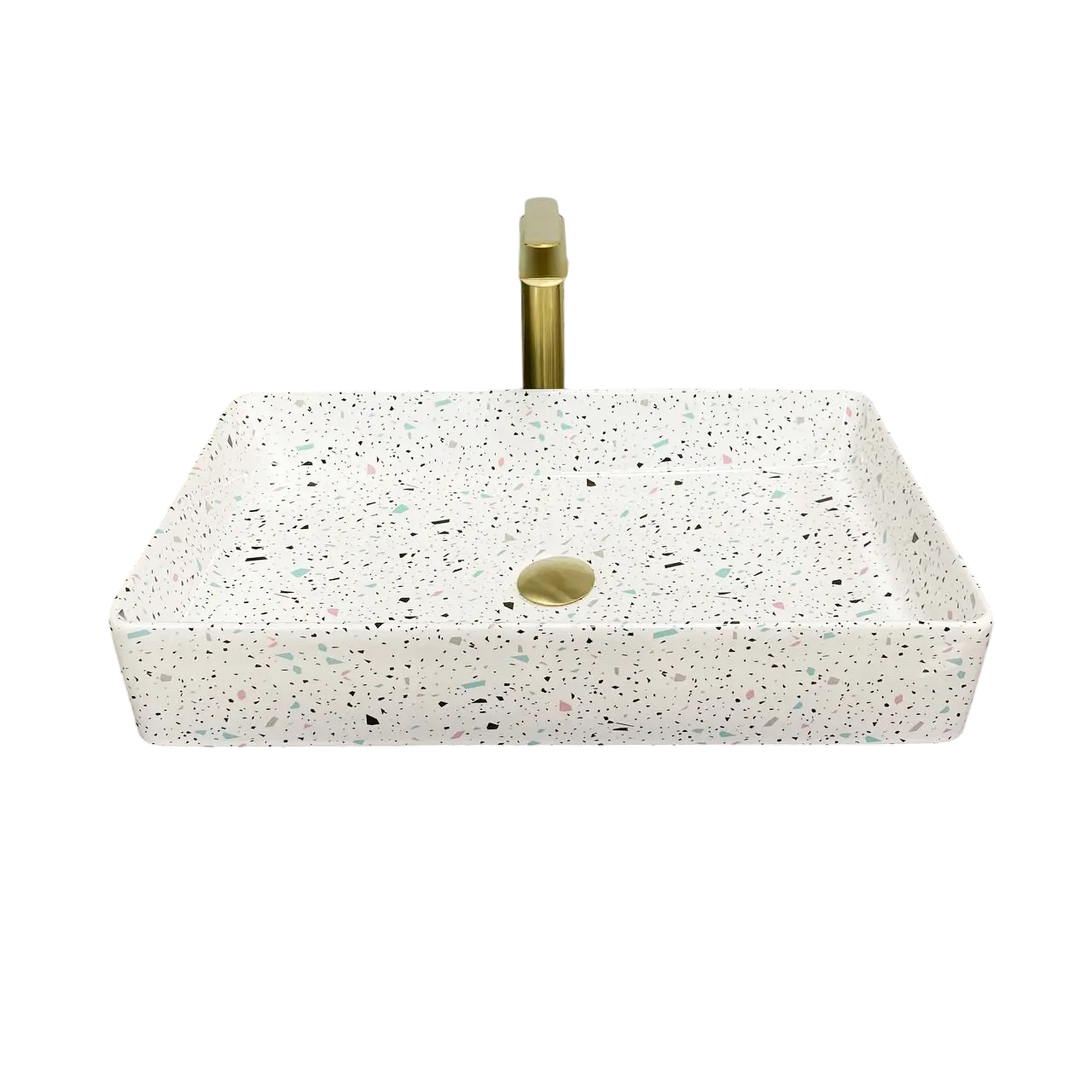 Раковина накладная VBI Triest Mosaic Glossy 350x615 мм прямоугольная (RM-VBI-012709)