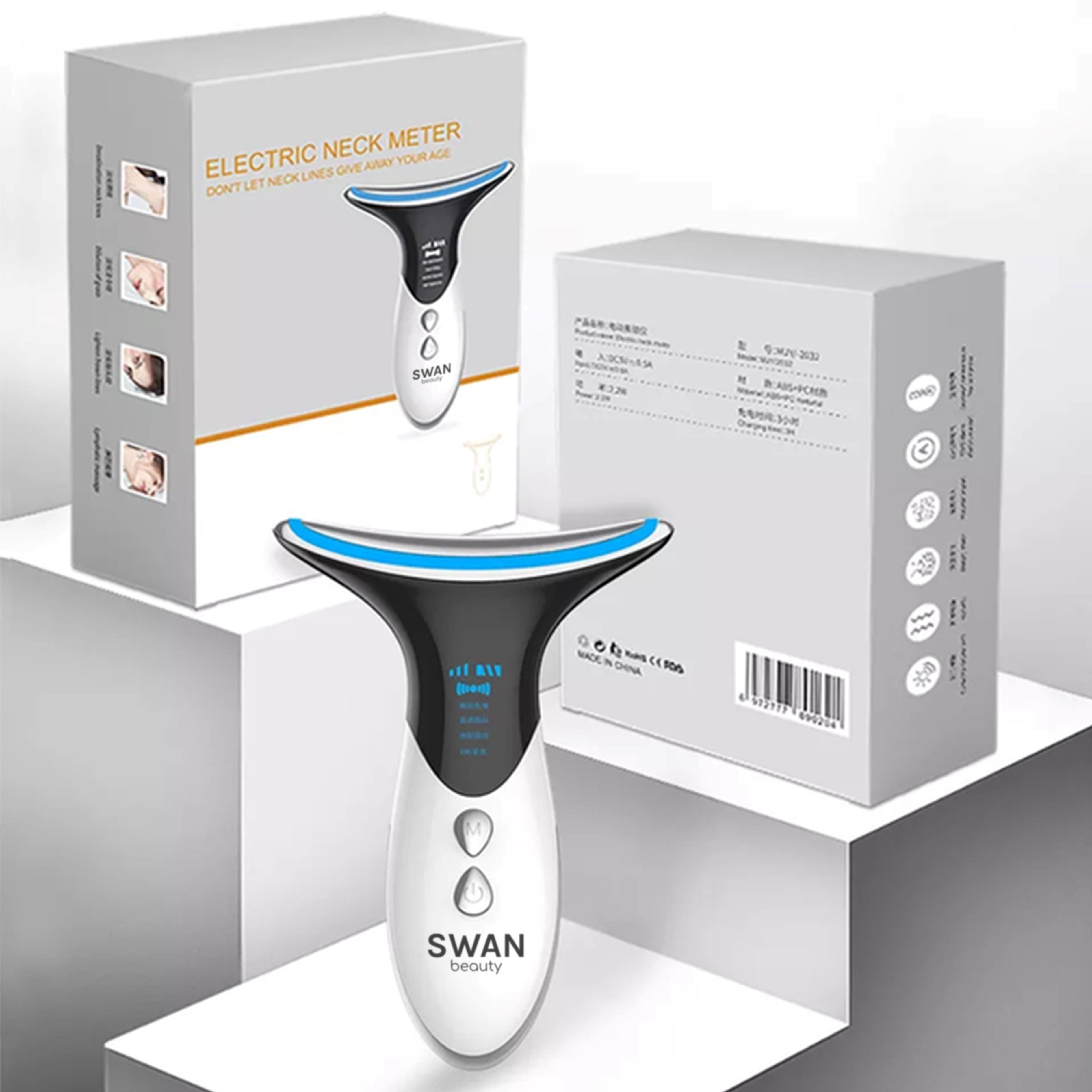 Микротоковый массажер Swan Beauty Lifting Pro MJ-32 для лица шеи и второго подбородка со световой LED терапией - фото 10