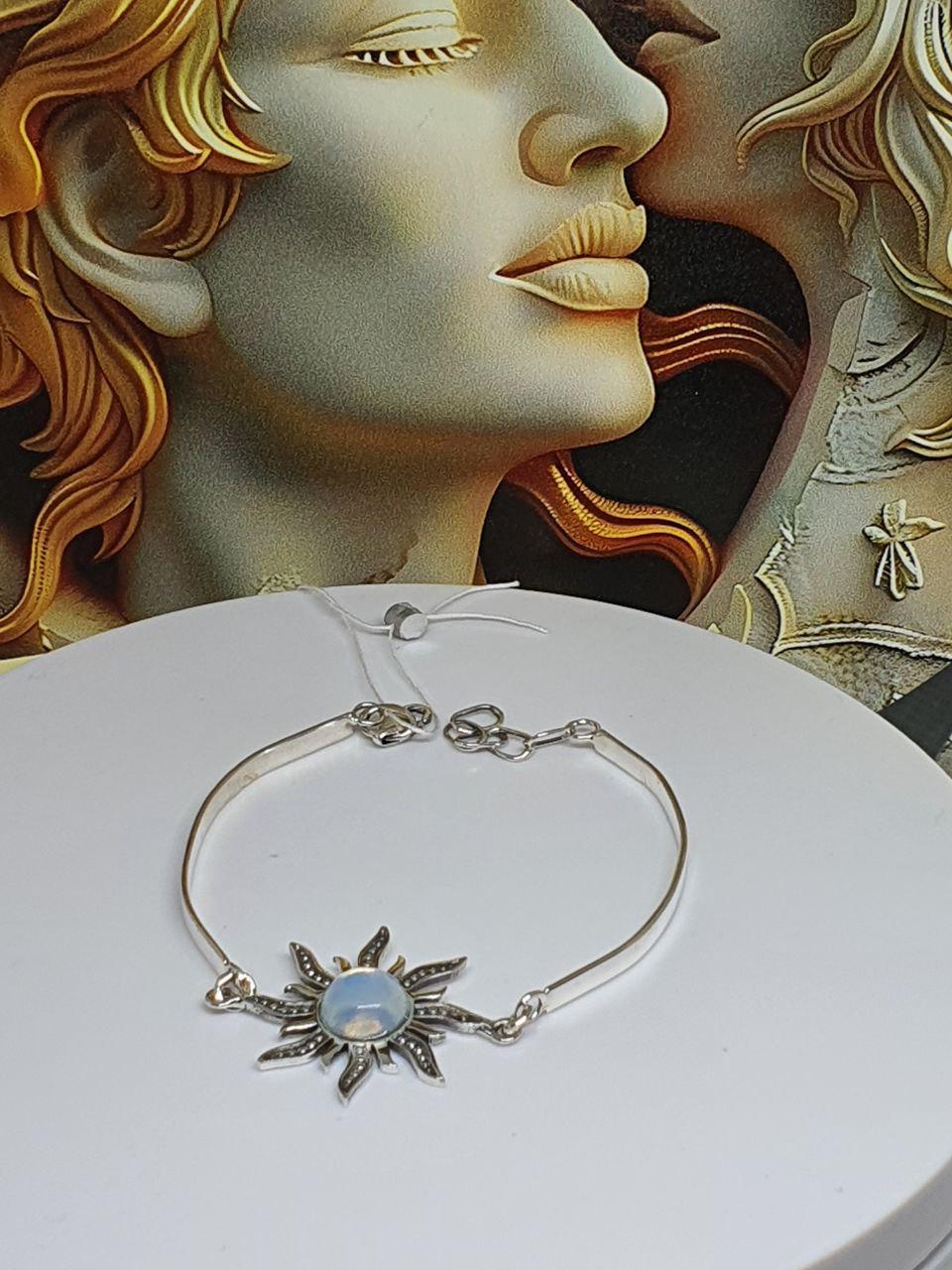 Браслет срібло Сонце з камінням 925 проба (26943108) - фото 8 Браслет срібло Сонце з камінням 925 проба (26943108) - фото 8