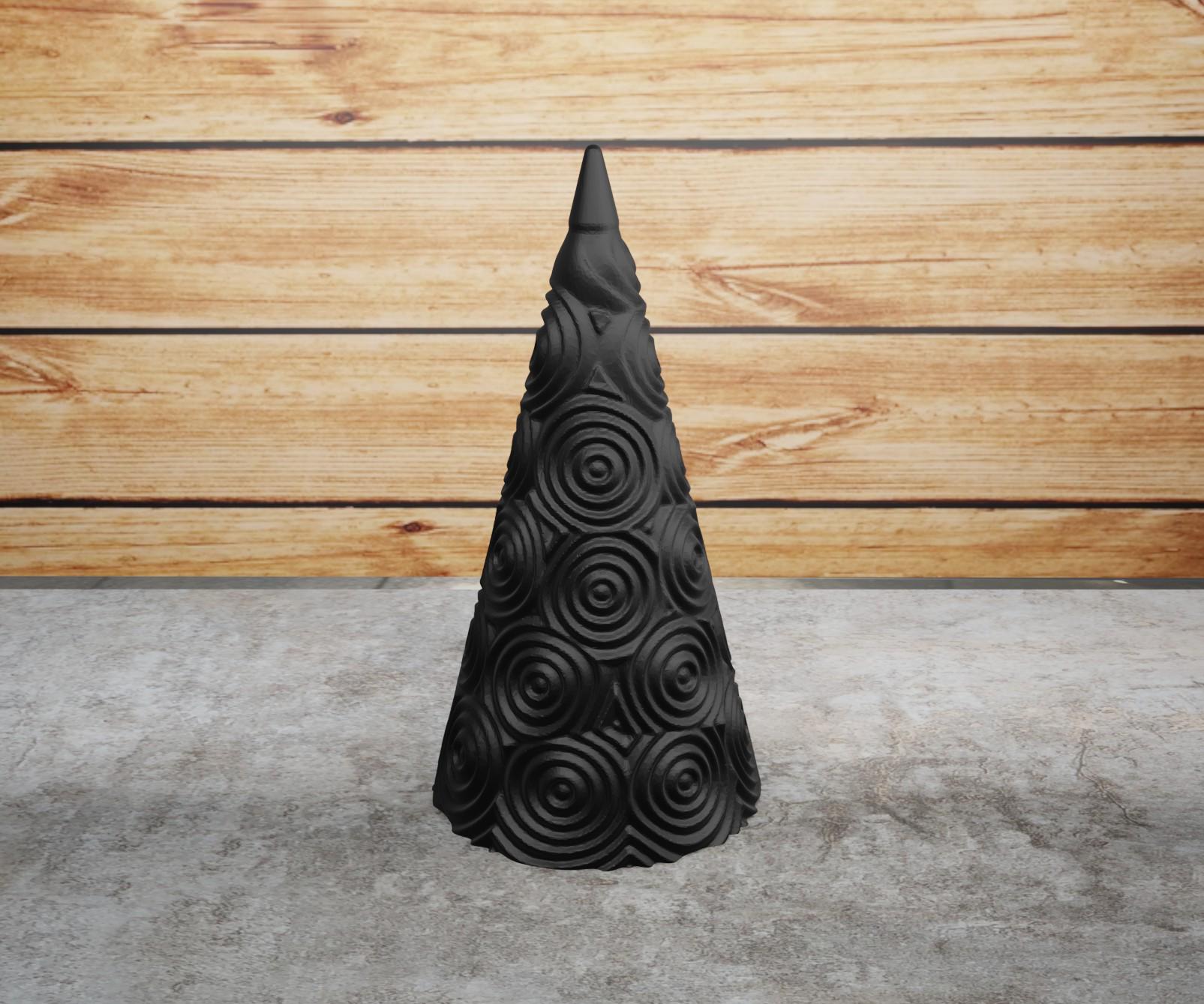 Фігурка ялинка Конус 20х10 см Чорний (12010160302)