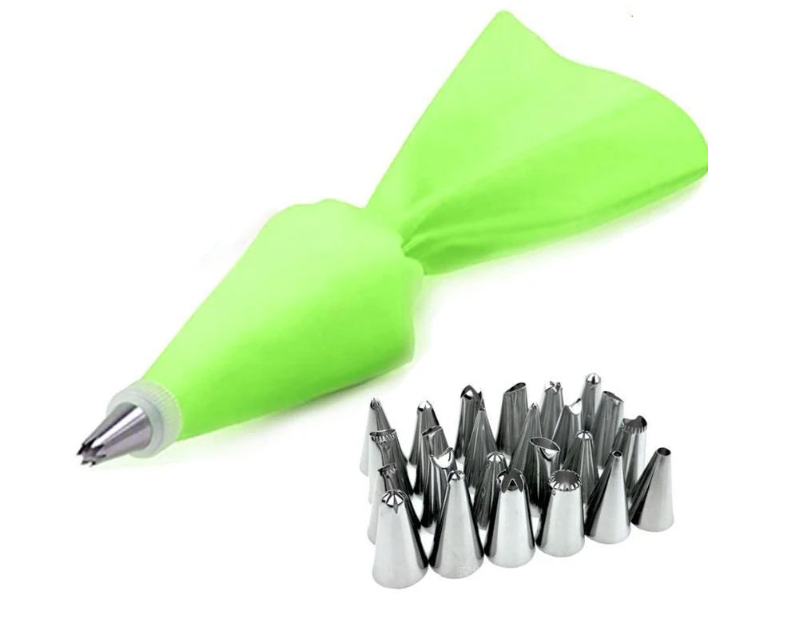 Мешок кондитерский с насадками 18 480 26 пр. Зеленый (5003905)