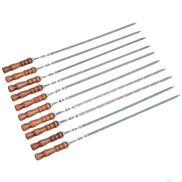 Набор шампуров с деревянной ручкой 10 шт 620х13х3 мм
