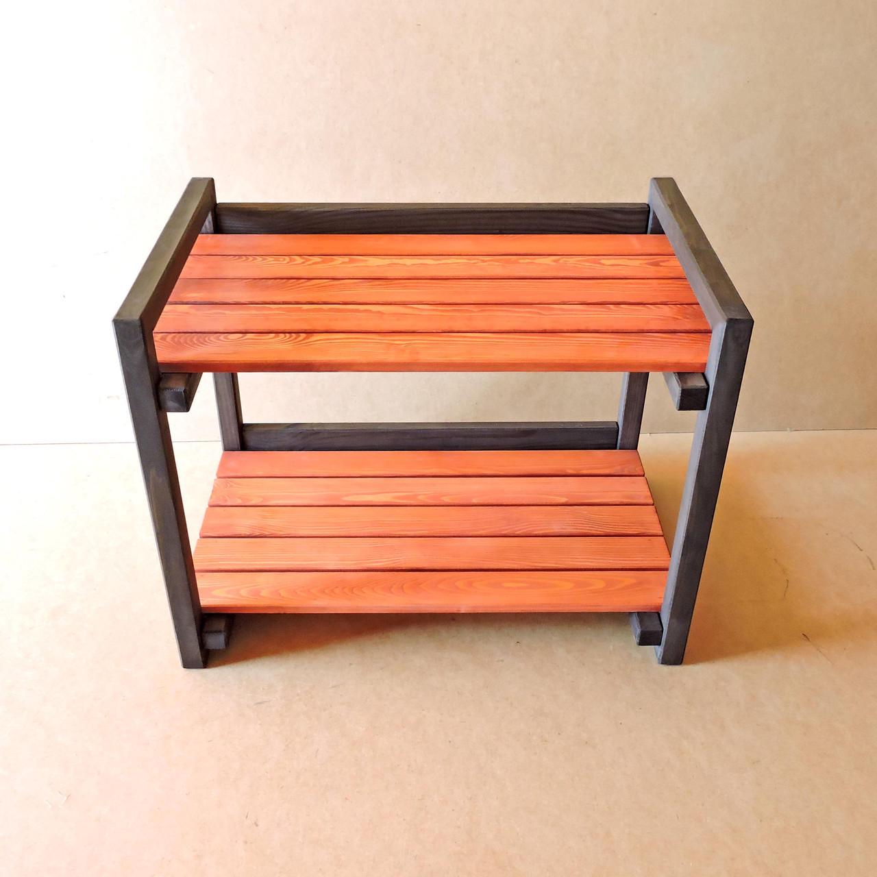 Стеллаж кухонный из дерева Фанбим 2 Венге/Коралл (СТА-21131214) - фото 6 Стеллаж кухонный из дерева Фанбим 2 Венге/Коралл (СТА-21131214) - фото 6