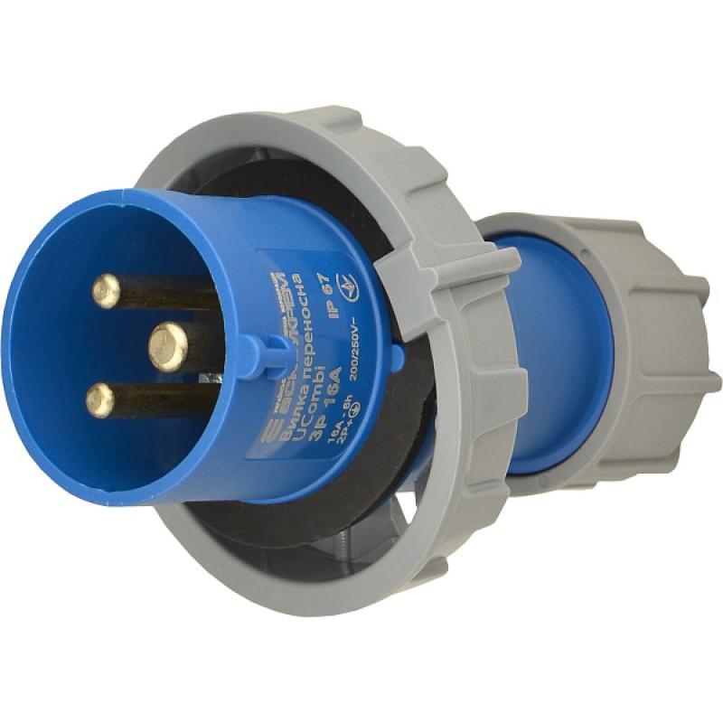 Вилка переносная АСКО-УКРЕМ полиамид серии UCombi 3P 16А IP 67 (A0080010103)