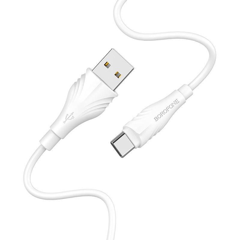 Дата кабель Borofone BX18 Optimal USB to Type-C 2 м White - фото 4 Дата кабель Borofone BX18 Optimal USB to Type-C 2 м White - фото 4