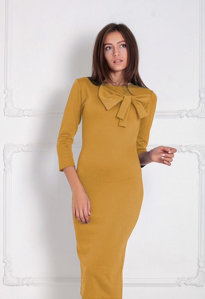 Платье женское Podium Malabari 15031-MUSTARD M Горчичный