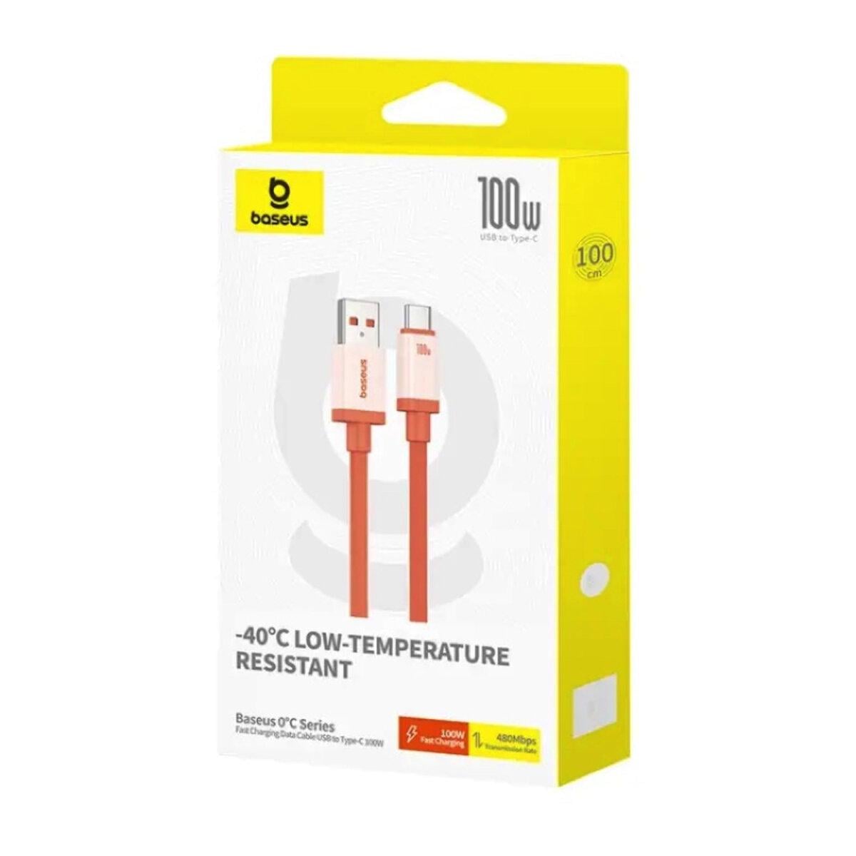 Кабель BASEUS Series Fast Charging Data Cable USB – Type-C 100W 1 м Coral (25816457) - фото 2