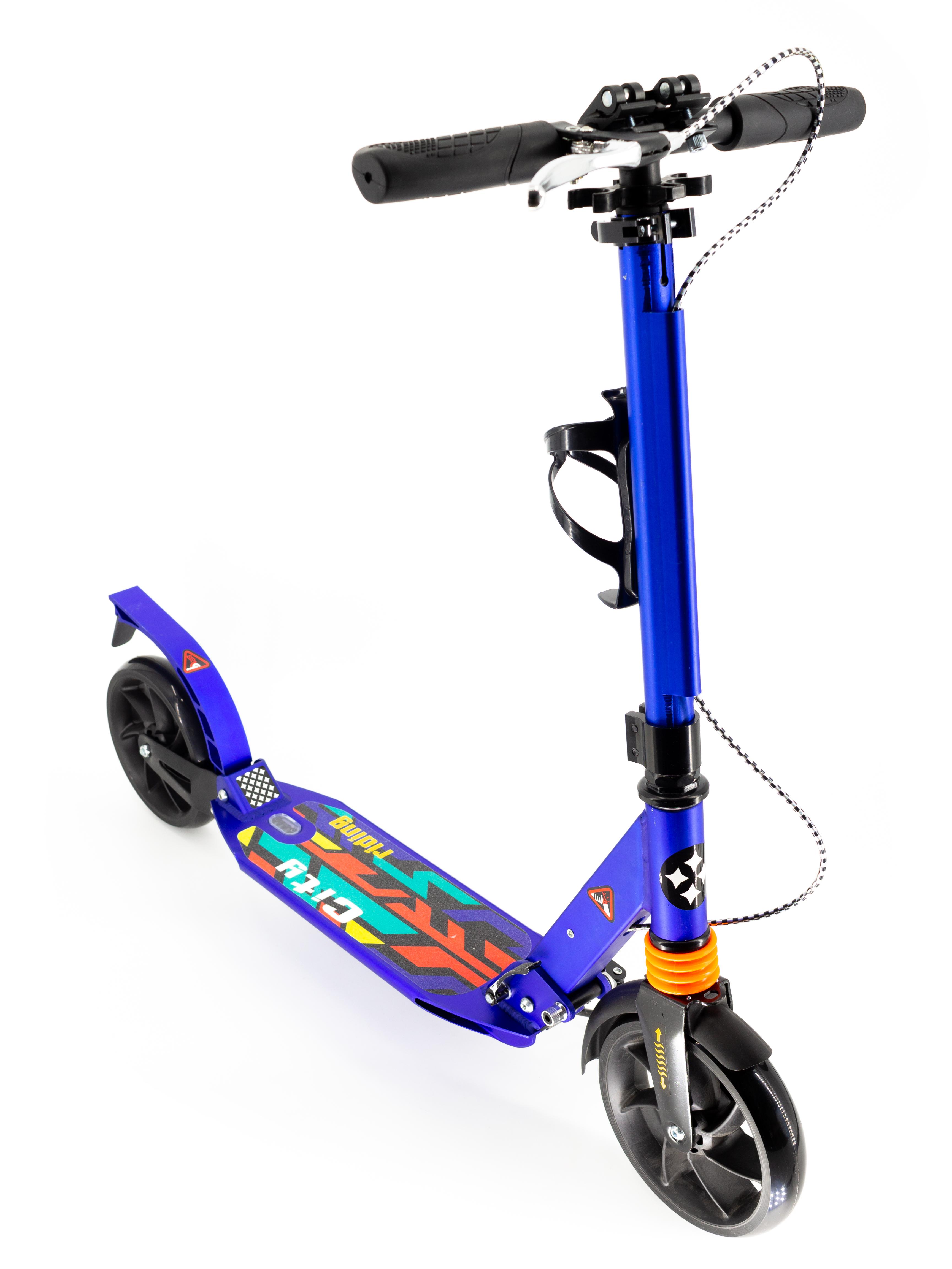 Самокат Scooter 683 Kids City Ручной тормоз с клипсой и подстаканником Синий (683-blue) Самокат Scooter 683 Kids City Ручной тормоз с клипсой и подстаканником Синий (683-blue)