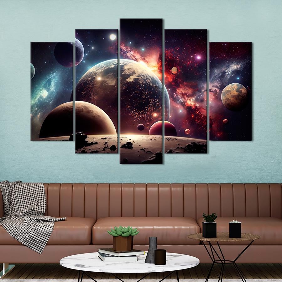 Картина космос Огни загадочных планет 187x119 см (A1315-5)