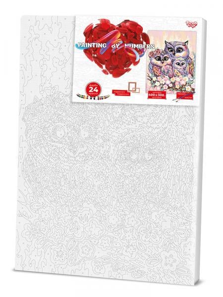Картина по номерам Danko Toys Птицы Сова 30х40 см рус. в термопакете (KpNe-03-02)
