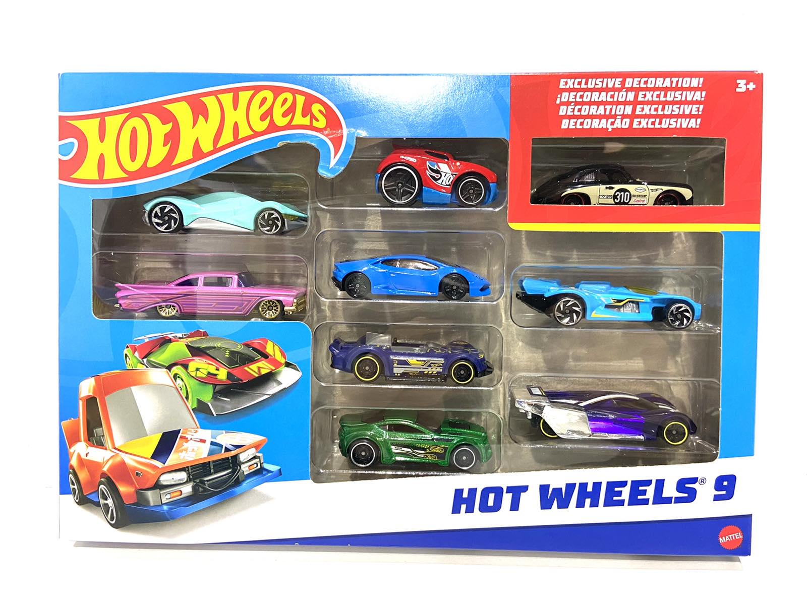 Набор машинок Mattel Hot Wheels Вид 5 в подарочной упаковке 9 шт. (X6999)