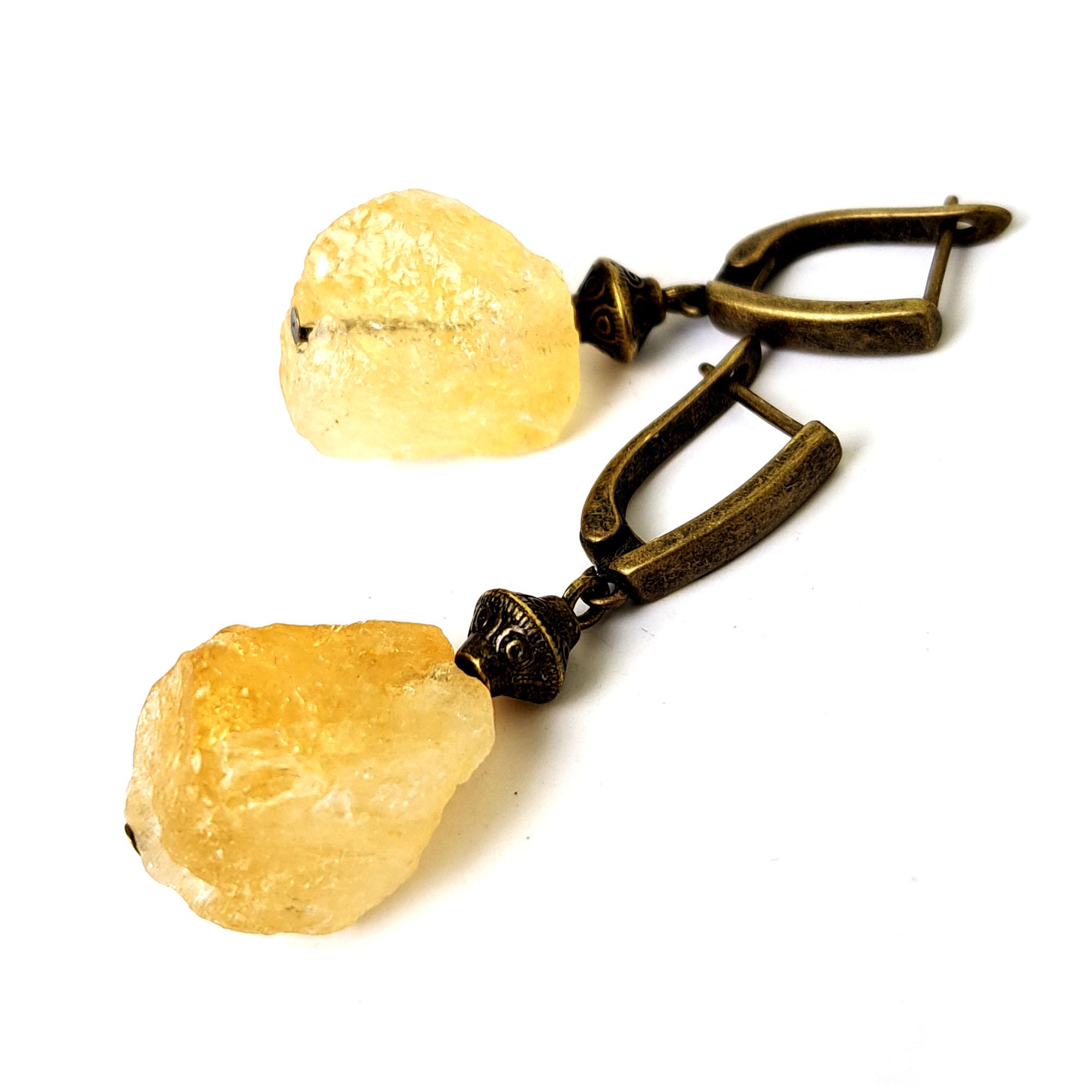 Серьги DARSANA Ромона из натурального камня цитрин (DRSU501984)