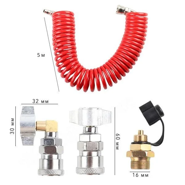 Пневмопистолет в комплекте соединители шланга с баком (D00351) - фото 7 Пневмопистолет в комплекте соединители шланга с баком (D00351) - фото 7