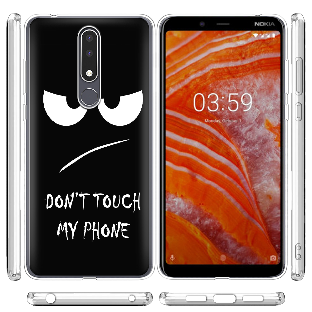 Чохол BoxFace Nokia 3.1 Plus Don't Touch my Phone Чорний силікон зі склом (36116-up535-37737) - фото 2