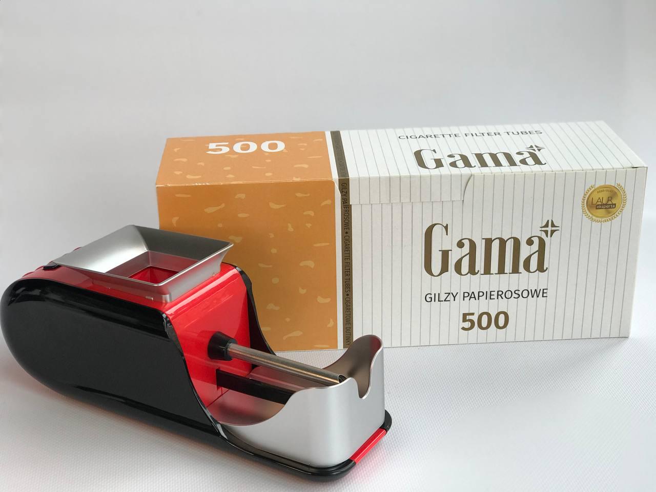 Електрична машинка Gerui 12-002 для набивки сигарет з гільзами Gama 500 шт. (13001)