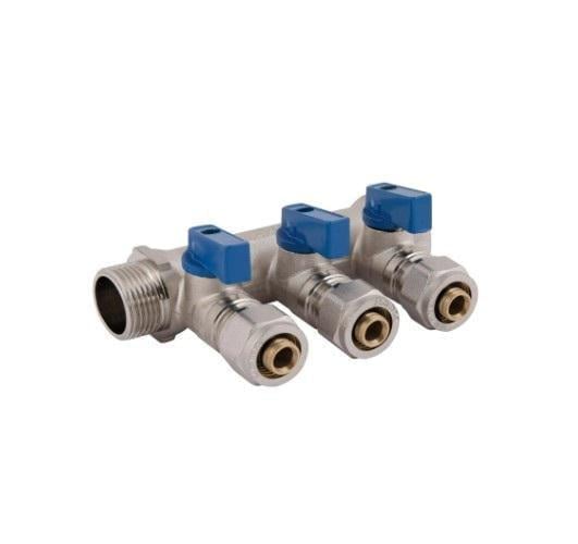 Коллектор под фитинг Thermo Alliance Standart 3/4" ВЗ 3 ходовой шаровой кран (SD231W3) Коллектор под фитинг Thermo Alliance Standart 3/4" ВЗ 3 ходовой шаровой кран (SD231W3)