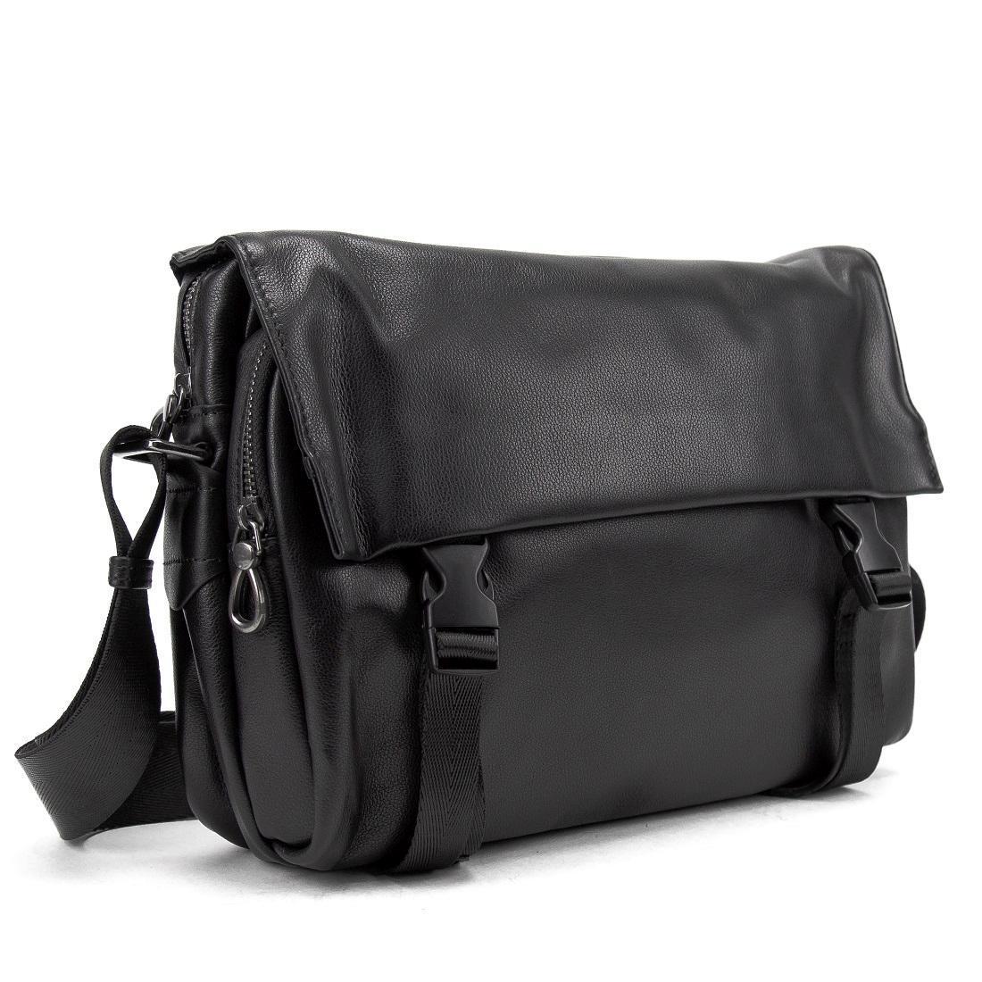 Чоловіча сумка горизонтальна Tiding Bag 1654LA із клапаном Чорний (2816295413)