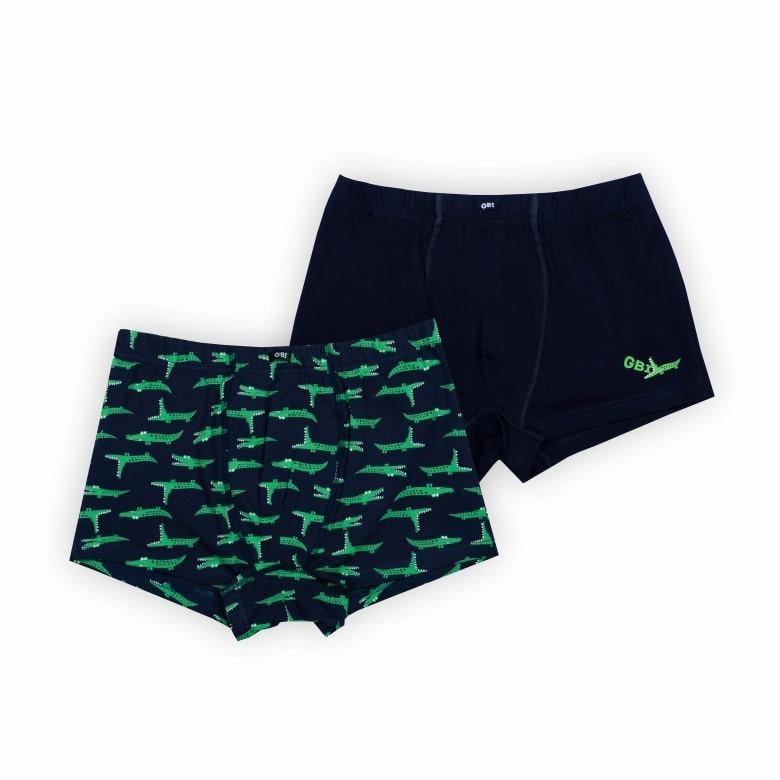 Комплект мужских трусов на резинке GBI Crocodile XXL 2 шт. Cиний (14051)