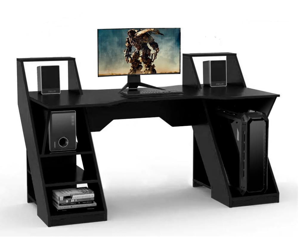 Стол геймерский Zeus Magnus ЛДСП Черный (Ma-1BB)