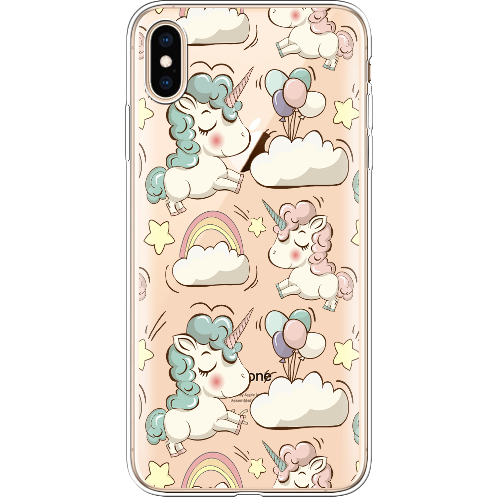 Чехол Boxface iPhone XS Max Unicorns Прозрачный силикон (35321-cc2-35321)