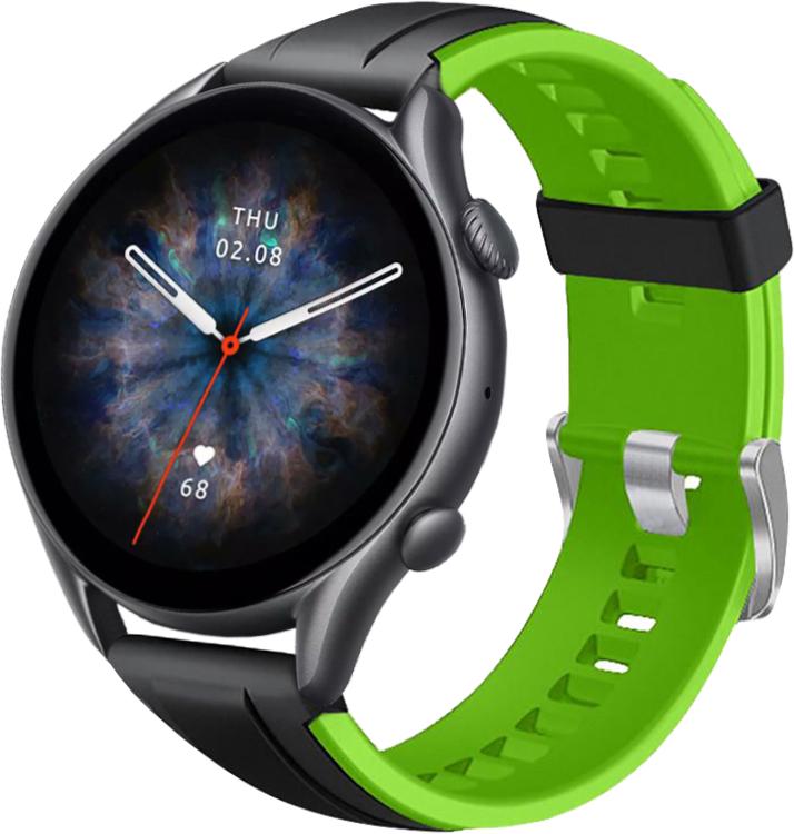 Ремешок Coholl для Amazfit GTR 3 Black Green (25478-4A)