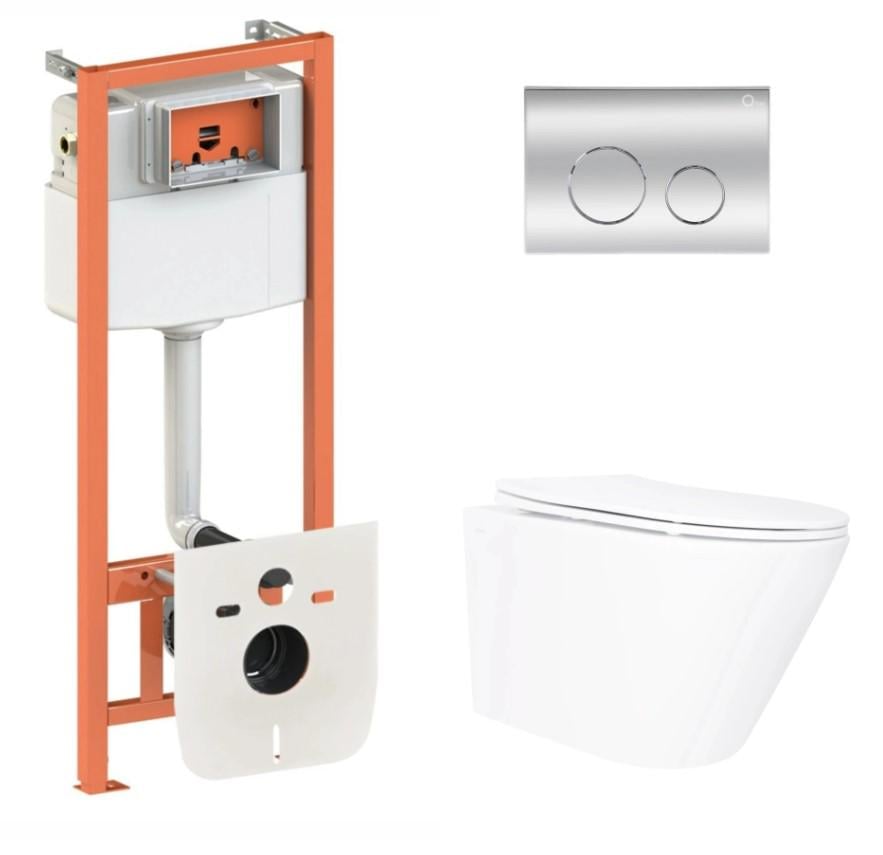 Комплект для ванной комнаты Qtap Nest 4в1 подвесной унитаз Swan Ultra Quiet 520x360x320 мм и установка QT16335180W48203 (66340) Комплект для ванной комнаты Qtap Nest 4в1 подвесной унитаз Swan Ultra Quiet 520x360x320 мм и установка QT16335180W48203 (66340)