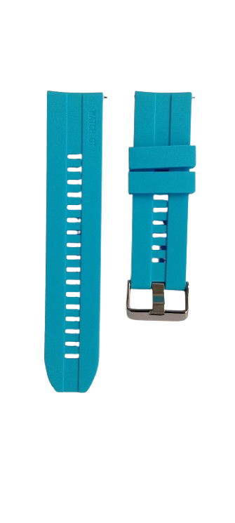 Ремешок для часов силиконовый 180х22 мм Голубой (3770) - фото 2 Ремешок для часов силиконовый 180х22 мм Голубой (3770) - фото 2