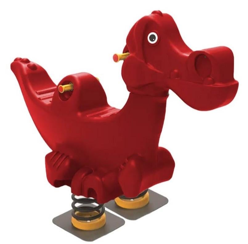 Качели уличные на пружине Дракоша из литого пластика Красный (2515471498)