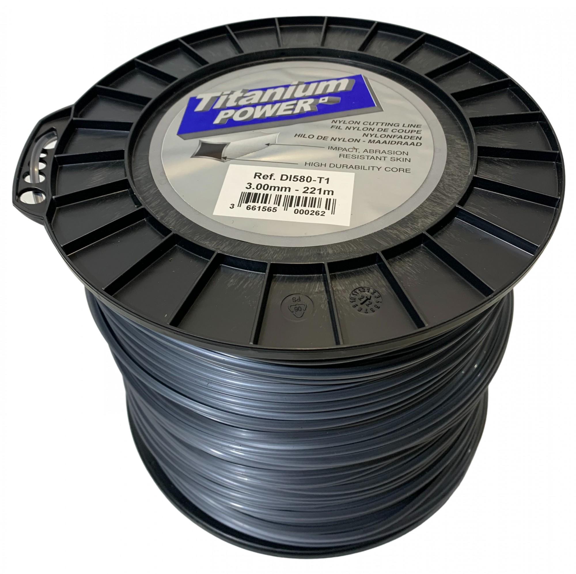 Косильна струна Titanium Power Ø 3 мм 221 м квадрат (DI580)