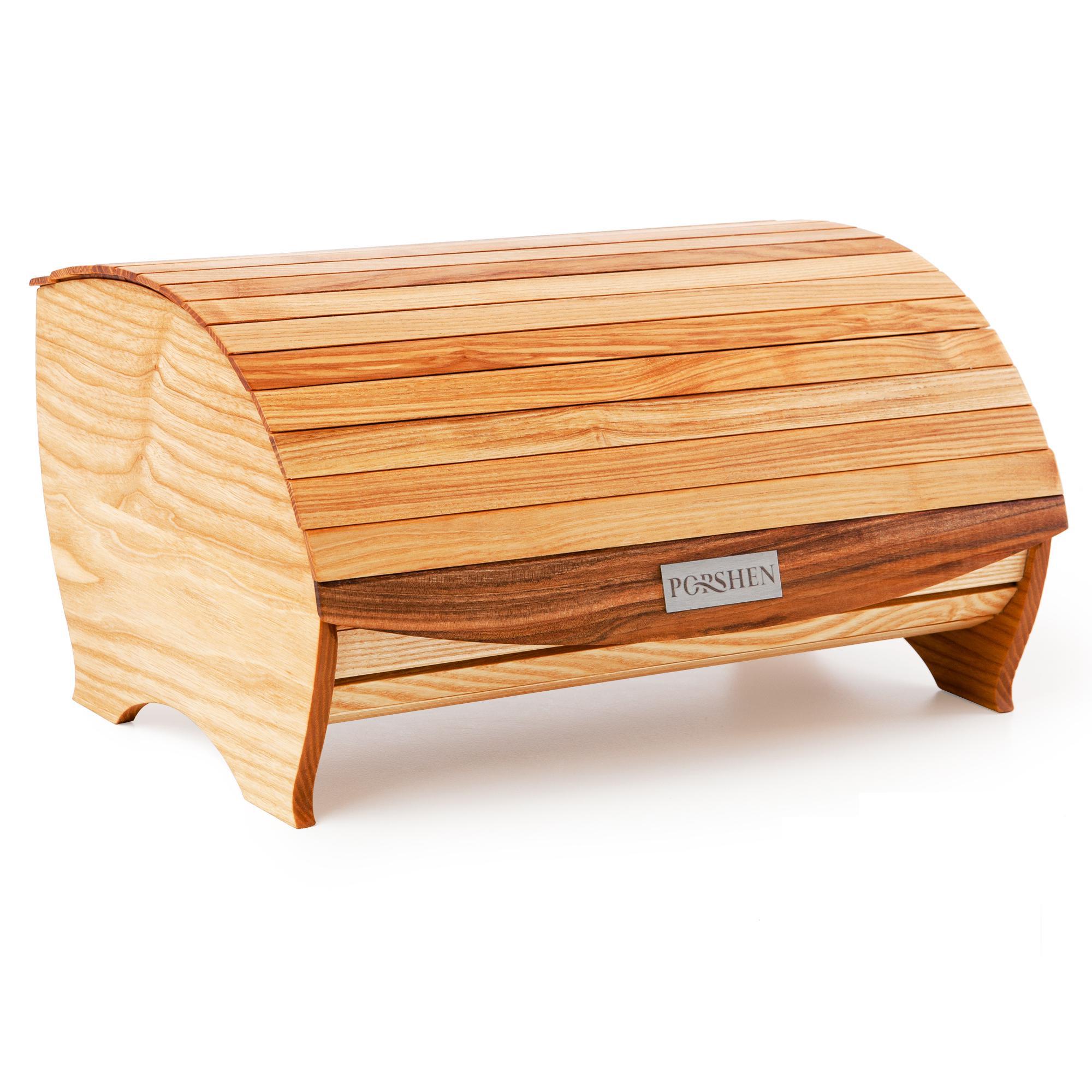 Деревянная хлебница PORSHEN из ореха и ясеня 42х26 см (B001Y)