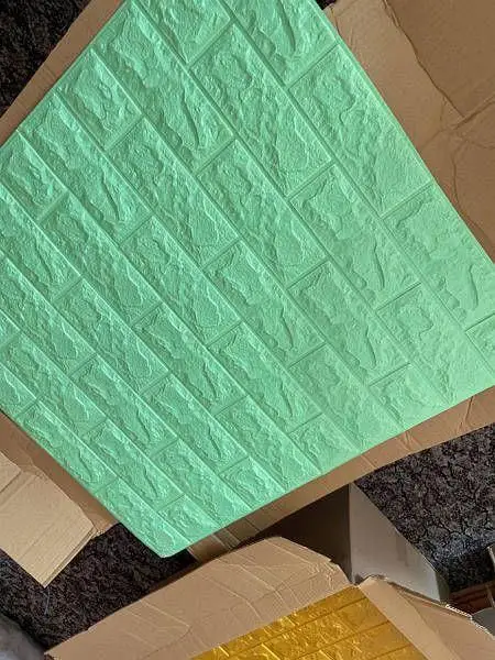 3D-панель декоративна самоклеюча під цеглу 700x770x3 мм М'ятний (BN3-022) - фото 3