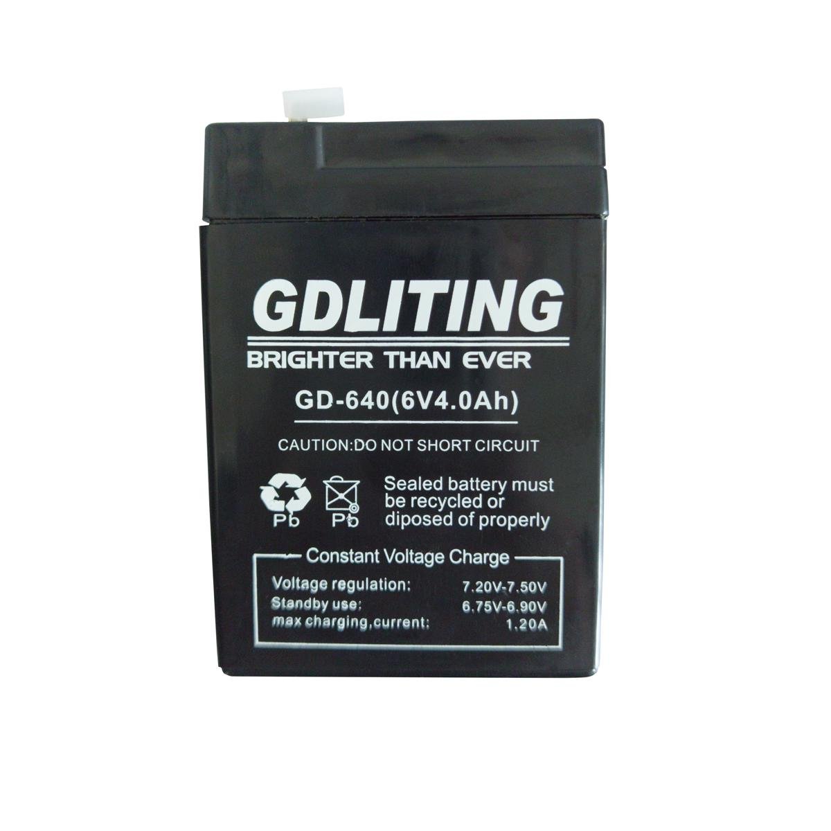 Свинцово-кислотный аккумулятор для ИБП GDLiting 6V 4.0Ah GD-640 (1009343-Black)