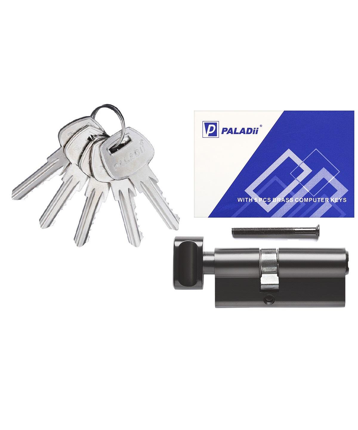 Цилиндр Paladii ST 70 мм Т30x40 5 ключей BN Черный (ПЦ221) - фото 2 Цилиндр Paladii ST 70 мм Т30x40 5 ключей BN Черный (ПЦ221) - фото 2