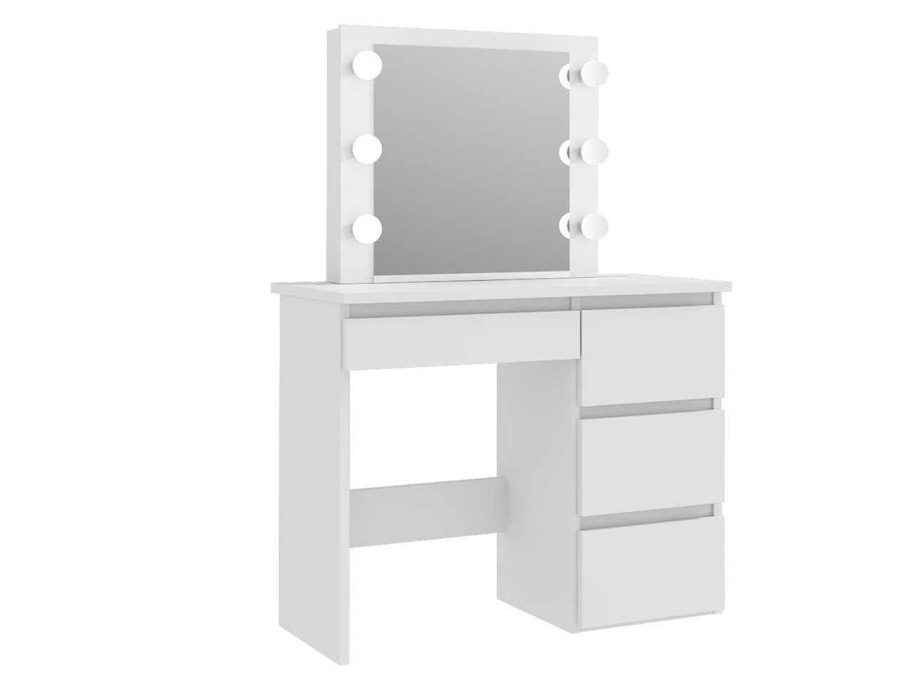 Туалетный столик Homart 6 LED c зеркалом и подсветкой Белый (9283)