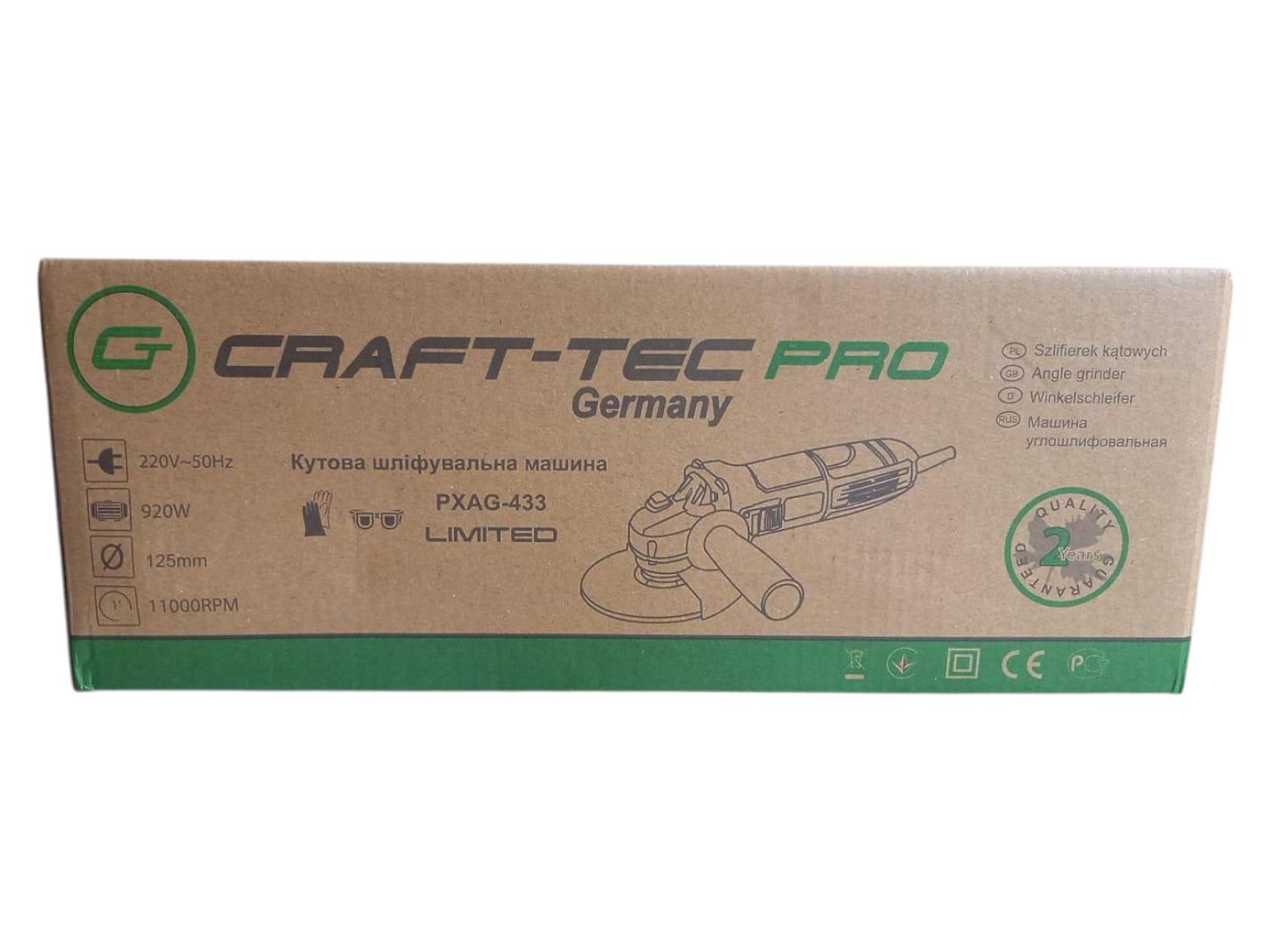 Машина кутошліфувальна Craft-tec PXAG-433 Limited (28119658) - фото 5 Машина кутошліфувальна Craft-tec PXAG-433 Limited (28119658) - фото 5