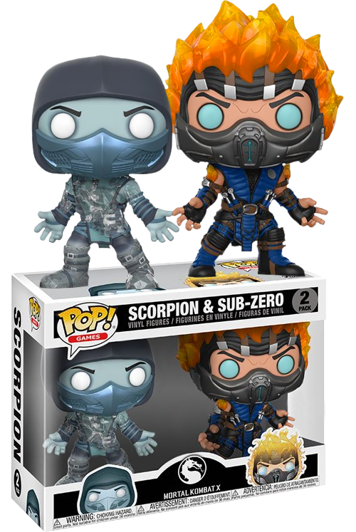 Набор Фигурок Funko Pop Mortal Combat Sub Zero & Scorpion 10 см (MK SZ SC 2pack)