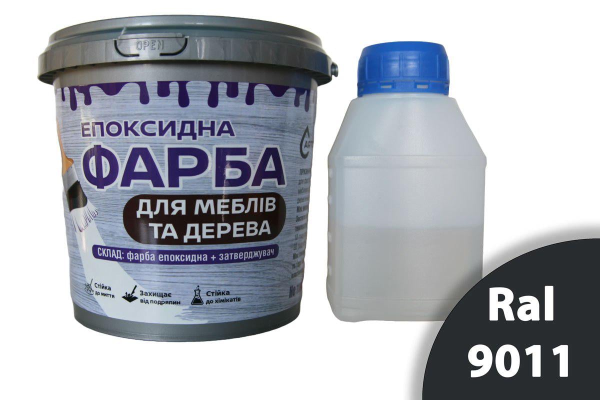 Краска эпоксидная для мебели и дерева ArtCraft двухкомпонентная А+В 3 кг Черный (artmb30)