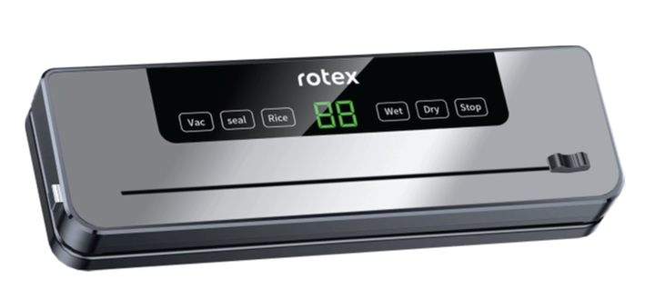 Вакууматор для еды Rotex RVS120-S пластиковый Серый (GR-05621)
