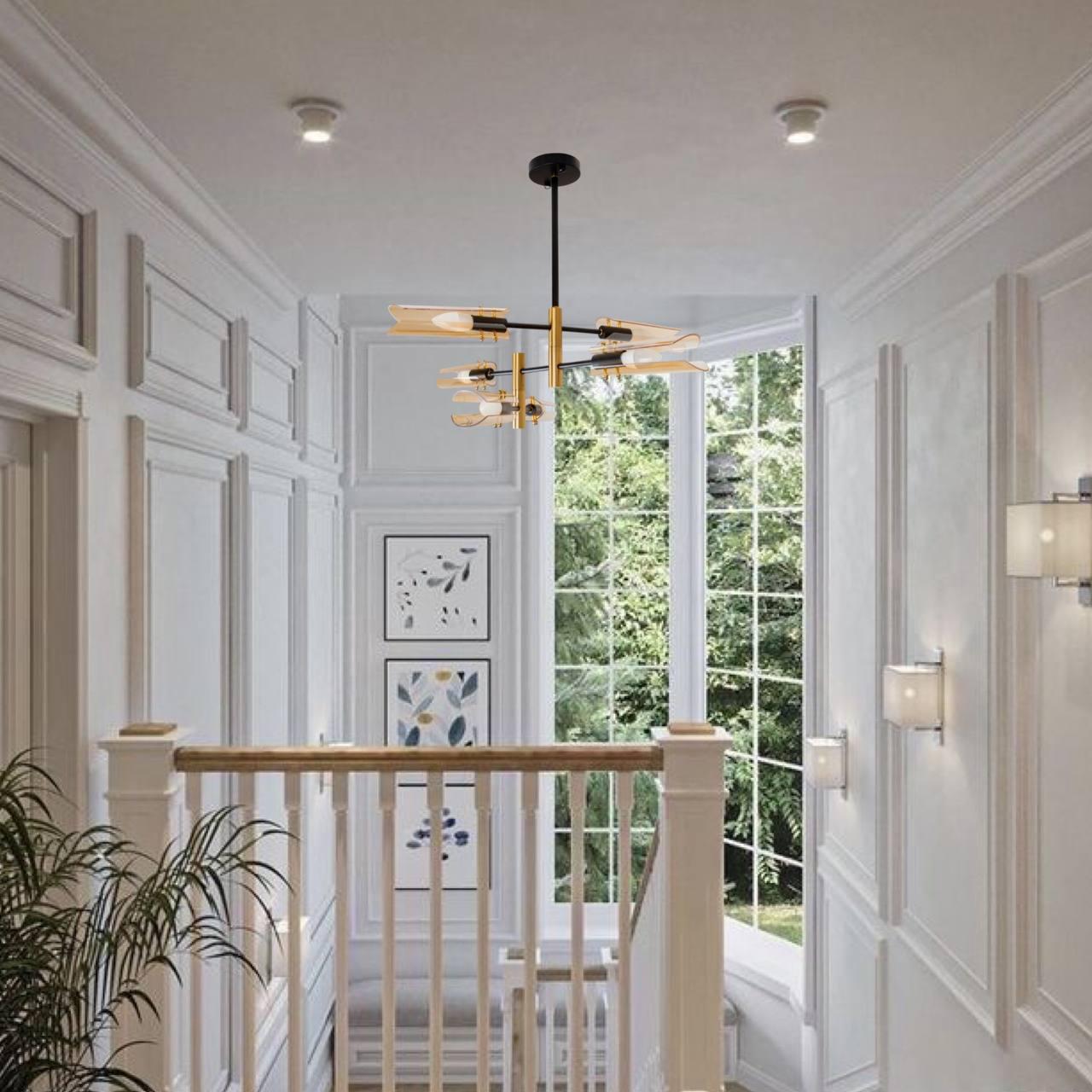 Люстра современная на 6 ламп Черный (61-V1012-6 BR) - фото 3