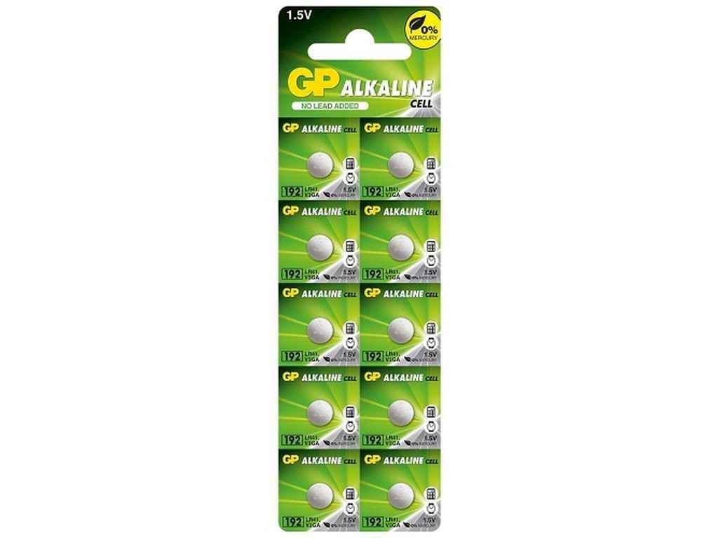 Батарейка лужна GP AG3/LR41 Alkaline 10 шт. (844222)