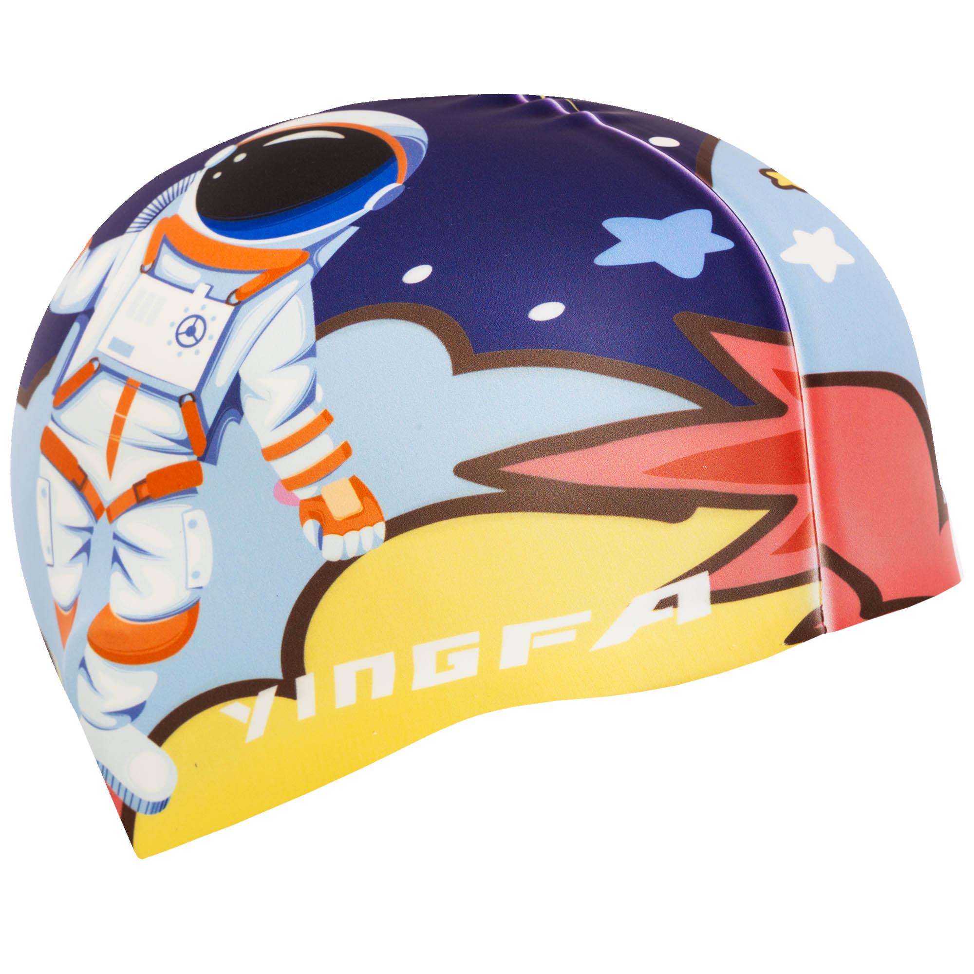 Шапочка для плавання дитяча YINGFA K0012 силіконова Чорно-блакитний (K0012_Черный-голубой) - фото 2