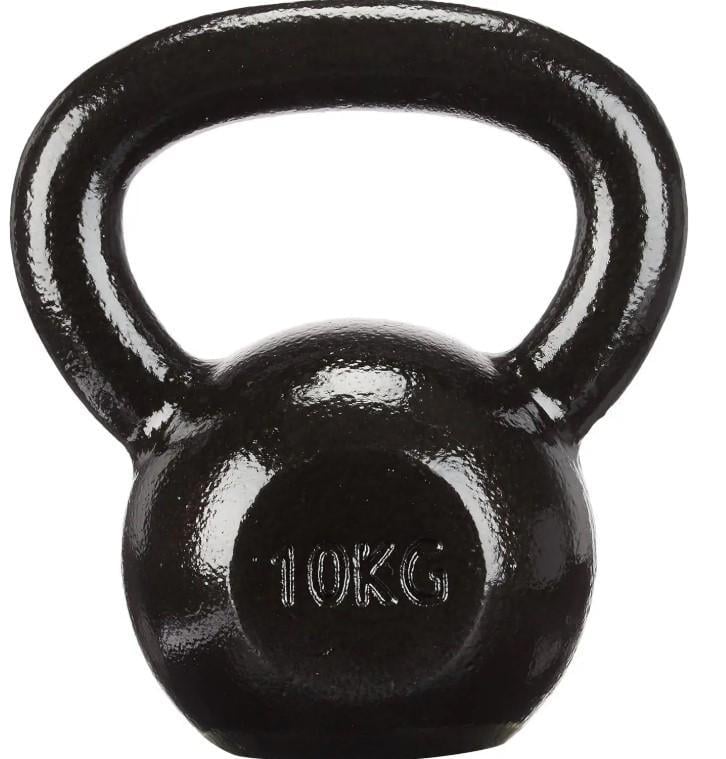 Гиря чугунная Toorx 10 кг с резиновой подставкой Black (KGV-10)