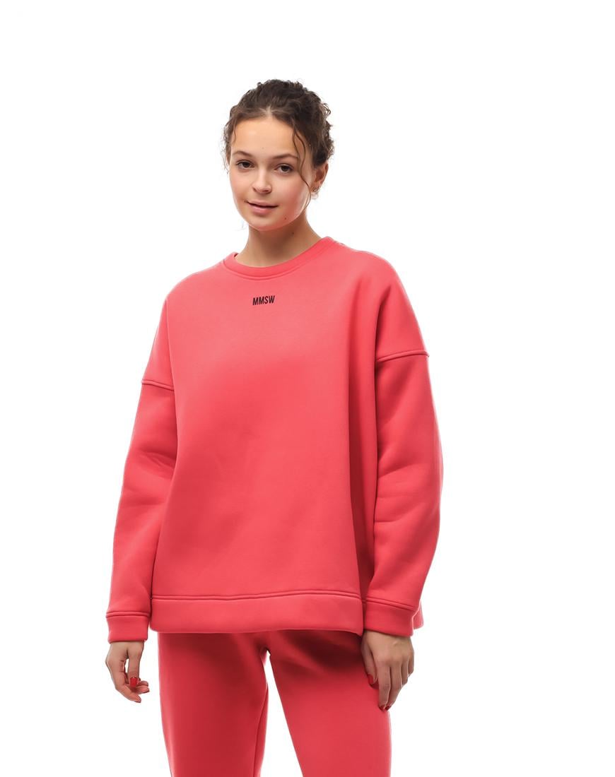 Світшот утеплений з логотипом W25 жіночий MMSW кораловий One size
